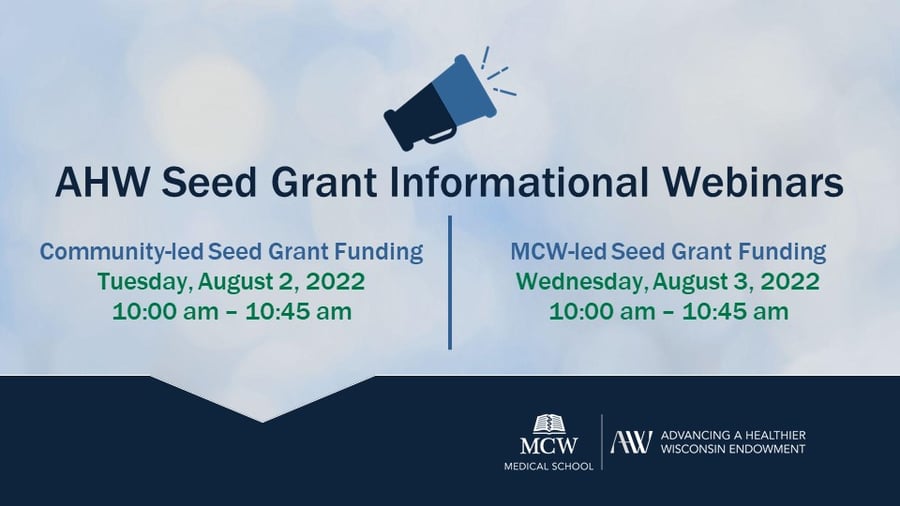 Seed Grant Funding Informational Webinars